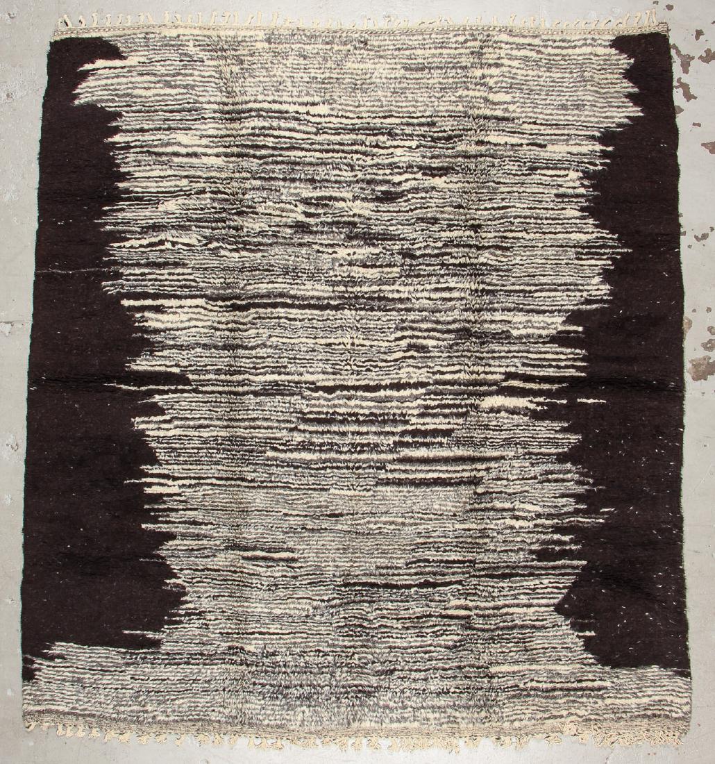 Moroccan Rug: 8'7'' x 9'7'' (262 x 292 cm): Moroccan Rug, Morocco: 8'7'' x 9'7'' (262 x 292 cm). Hand-knotted, hand-spun wool; thick pile.
