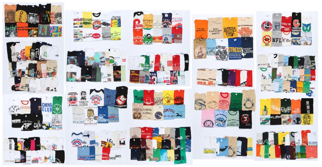 Kristina Barbara Johnson's 700+ Vintage T-Shirt: 700+ Vintage T-Shirt Collection. Various sizes and themes including Music, Arts, Politics and American Pop Culuture. Many in excellent condition. Highlights include: John Lennon, Devo, Madonna, Whitne