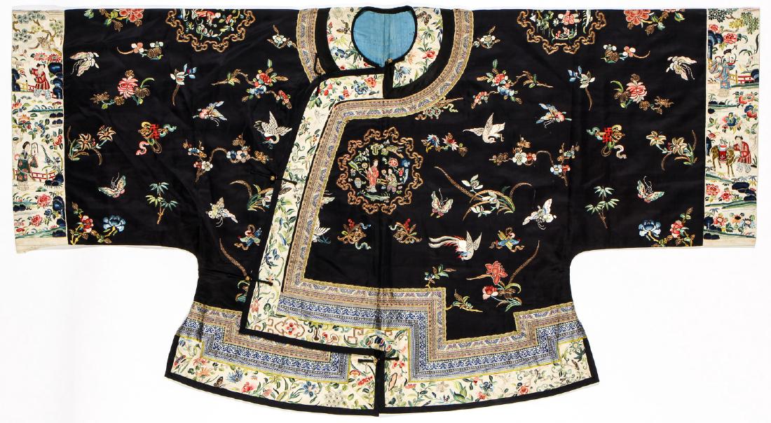 Fine Antique Chinese Silk Embroidered Robe (1 of 9)