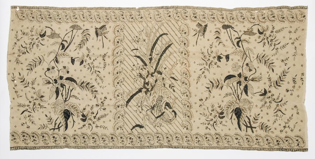 Fine Silk Batik Sarong, Indonesia, Early 20th C (1 of 6)