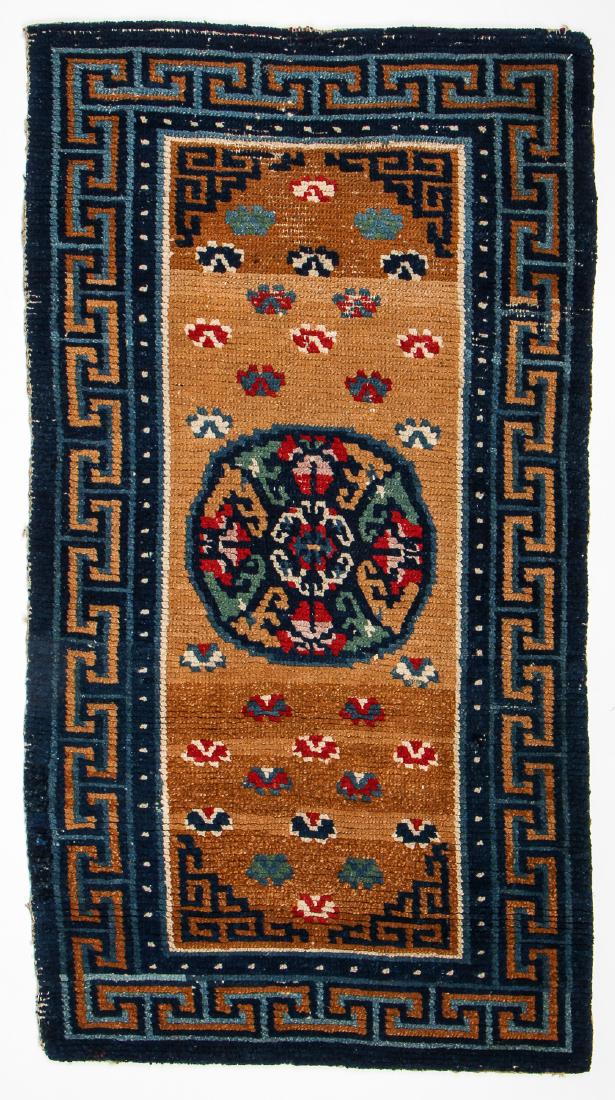 Tibetan Cloud Medallion Sleeping Rug, 19th C. (1 of 6)