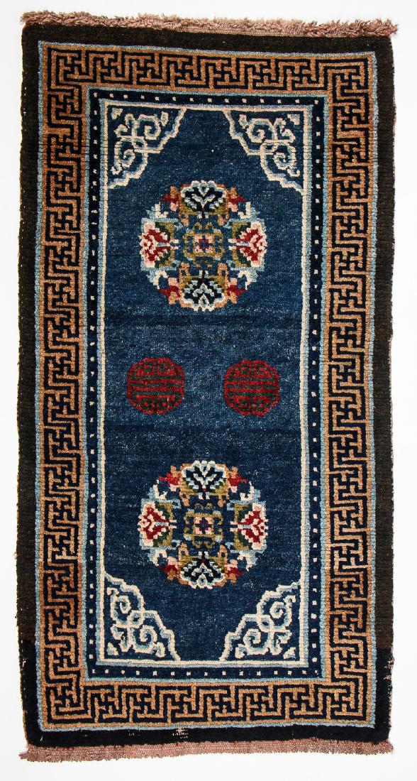 Tibetan Medallion Sleeping Rug, Tibet, 19th C. (1 of 6)
