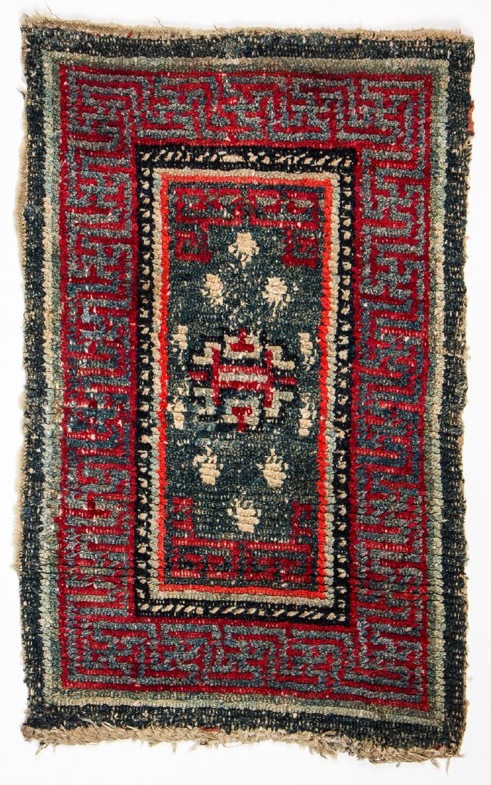 Tibetan Warp Face Back Saddle Rug, Tibet, 19th C. (1 of 7)