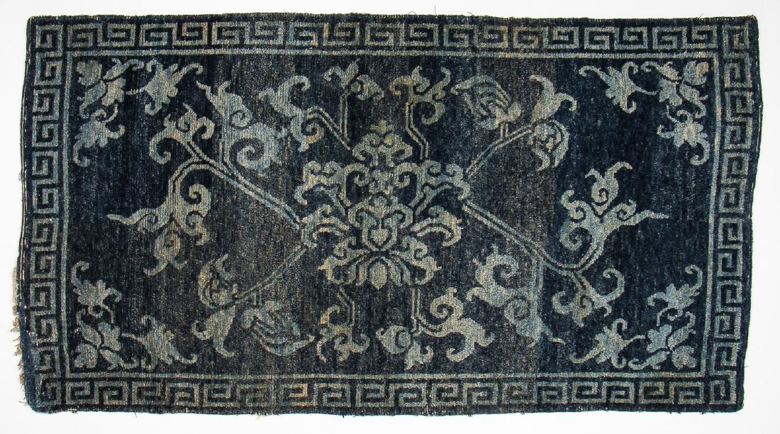 Tibetan Flowing Lotus Rug, Tibet, Early 20th C. (1 of 6)