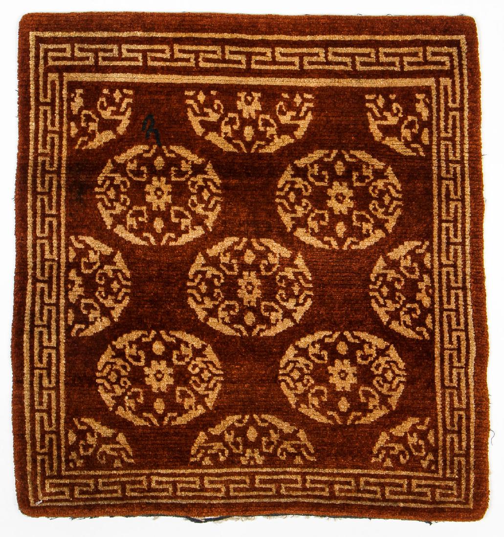 Tibetan Saddle-Top Sitting Rug, Tibet, Early 20th C. (1 of 6)