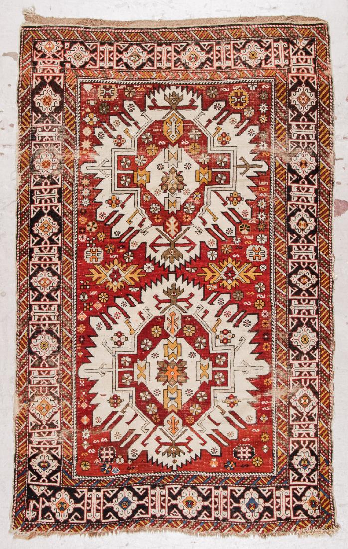 Antique Kuba Rug: 4'1'' x 6'8'' (124 x 203 cm) (1 of 6)