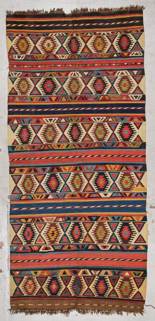 Antique Shirvan Kilim: 4'11'' x 10'9'' (150 x 328 cm) (1 of 4)