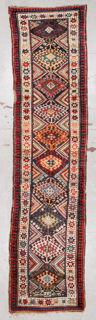 Antique Kazak Rug: 3'8'' x 14'1'' (112 x 429 cm) (1 of 5)