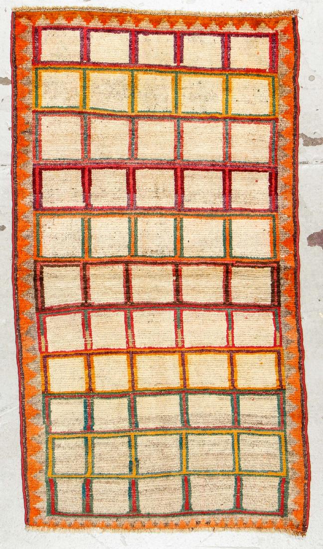 Semi-Antique Gabbeh Rug: 3'5'' x 6' (104 x 183 cm) (1 of 6)