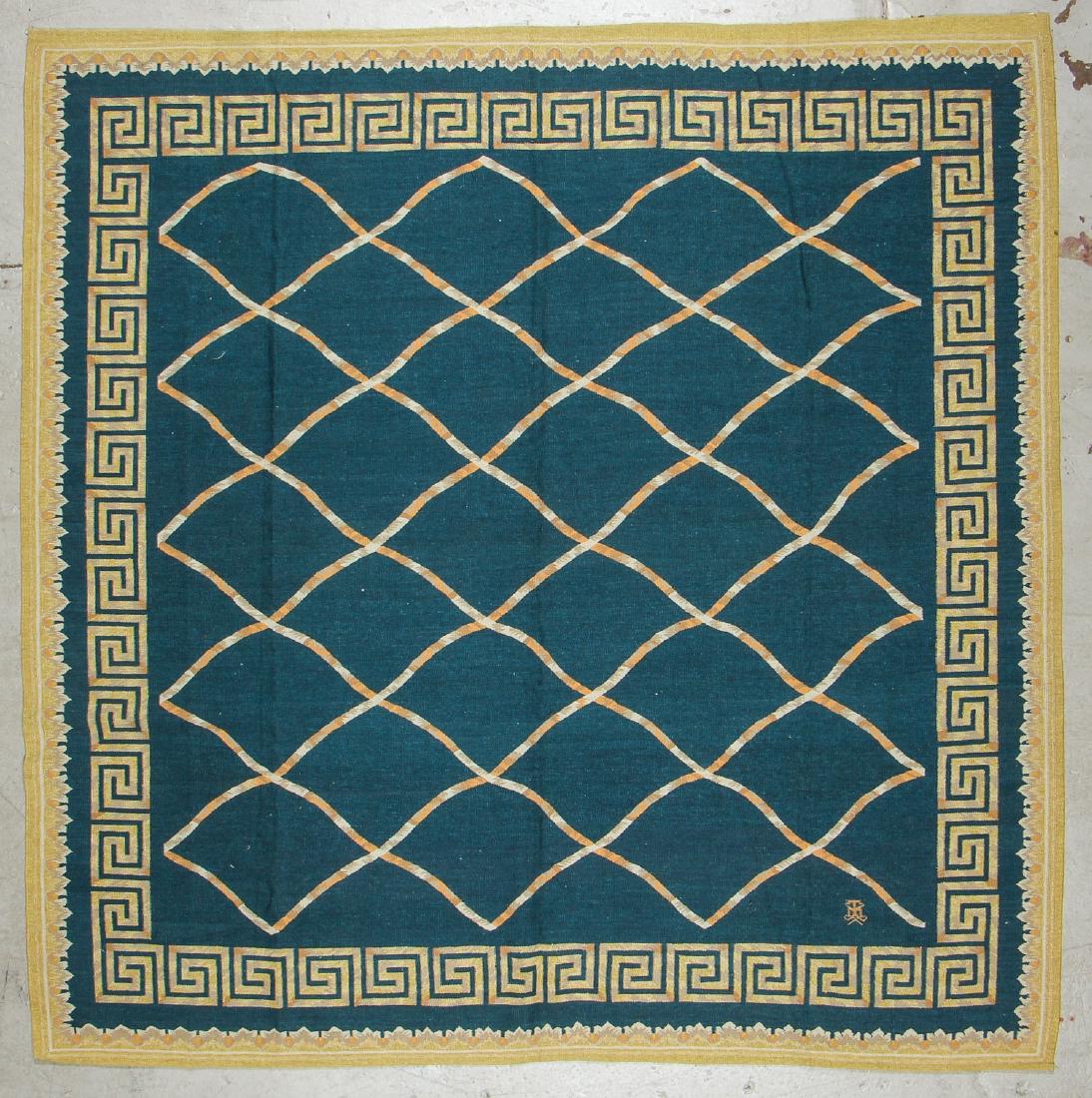 Vintage Aubusson Greek Key Tapestry/Rug (1 of 4)