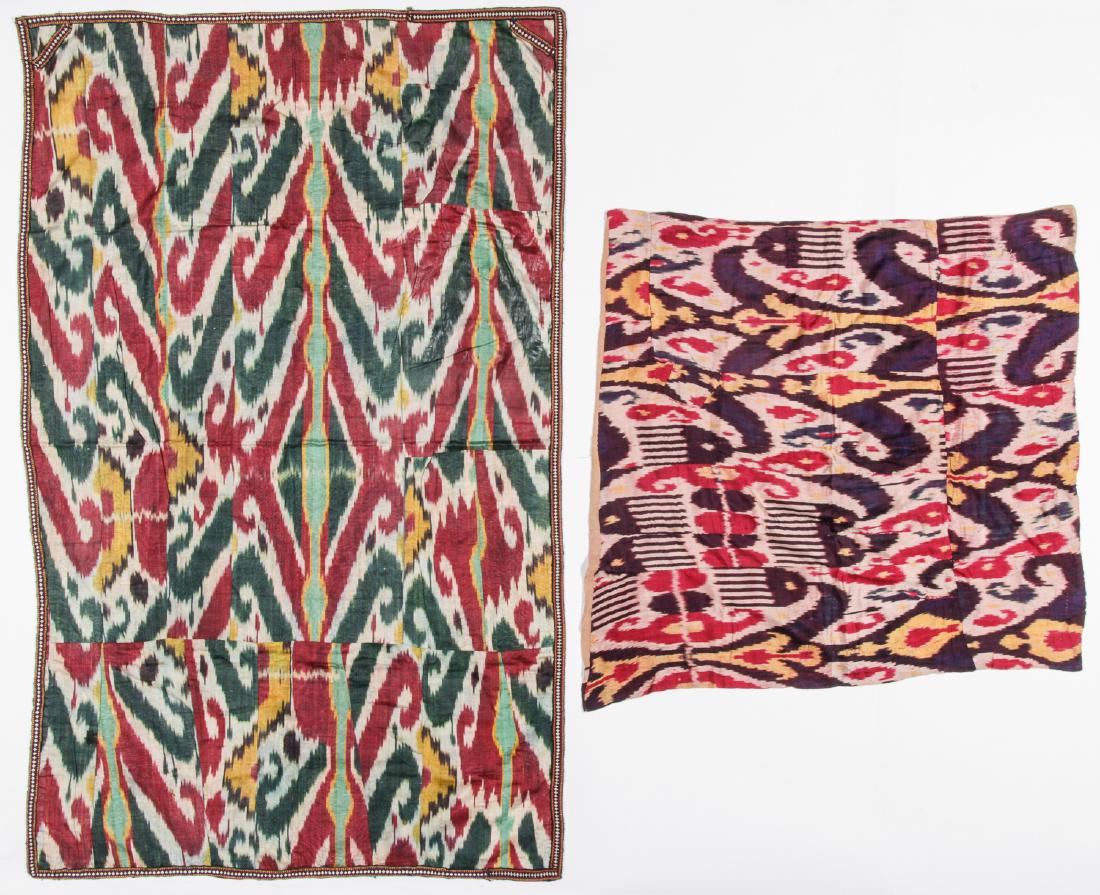 2 19th C Ikat Silk Textiles/Parda (1 of 8)