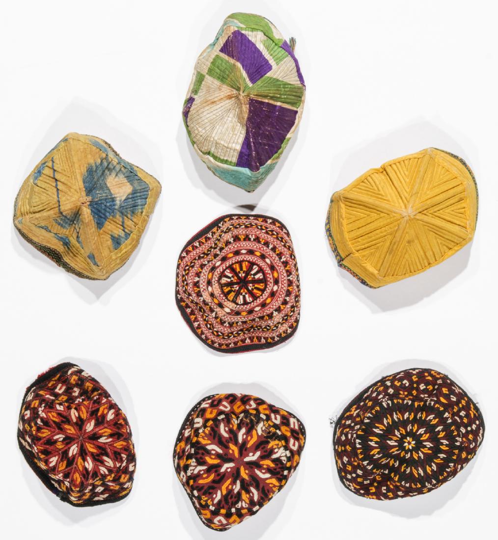 7 Uzbek and Turkmen Antique and Vintage  Caps (1 of 6)
