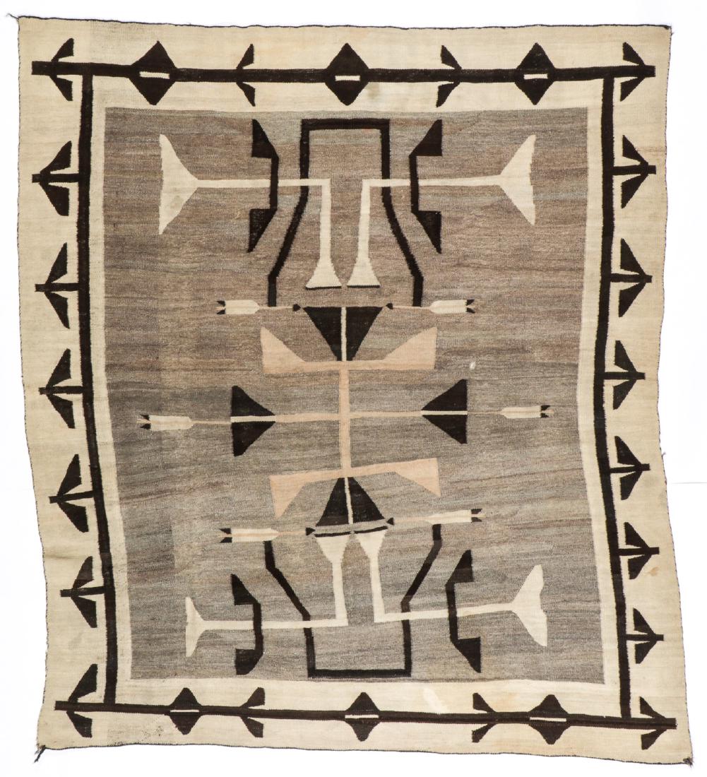Antique Navajo Rug in Natural Shades: 4'11'' x 5'6'' (1 of 5)