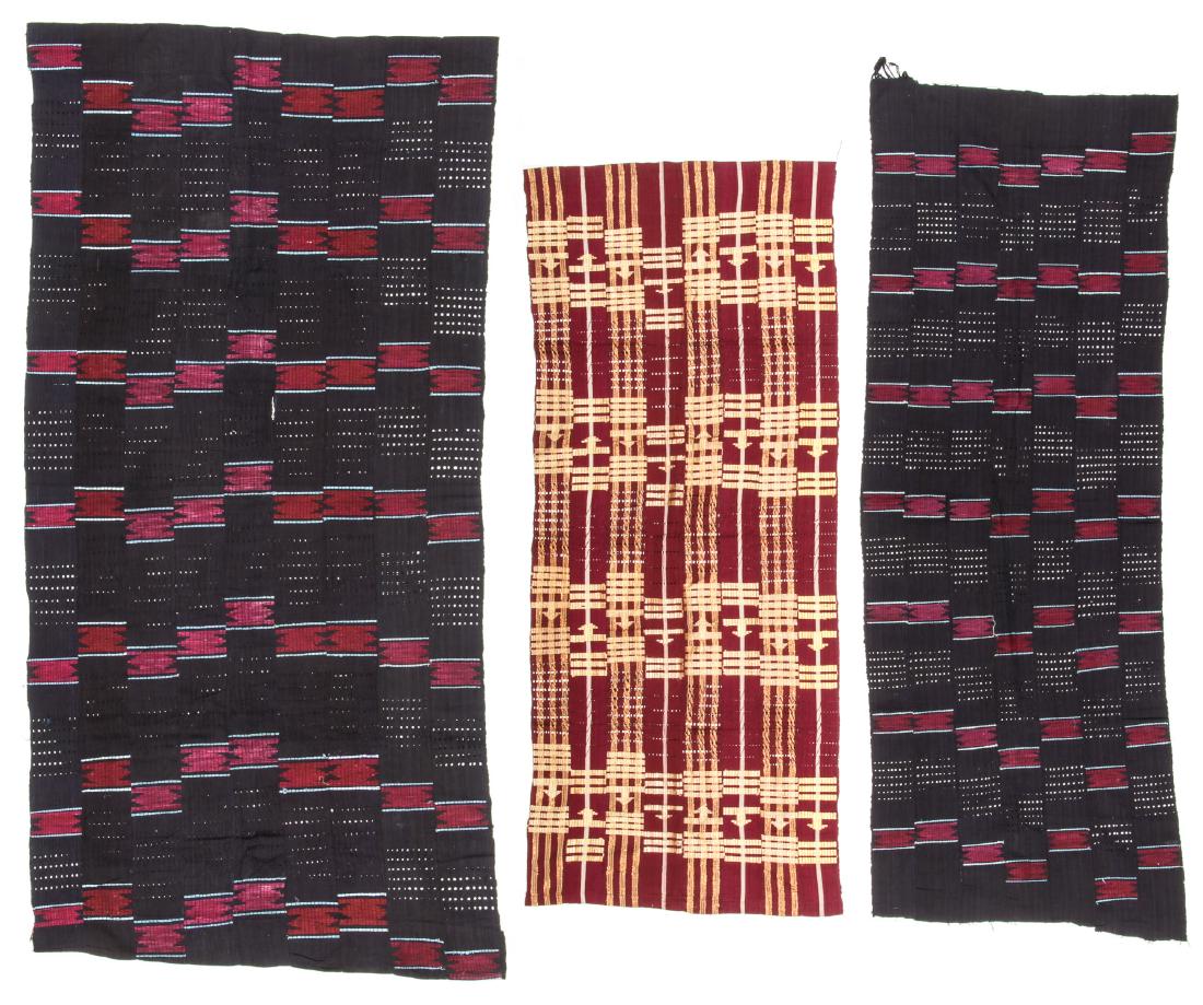 3 Vintage West African Narrow Strip Textiles (1 of 10)