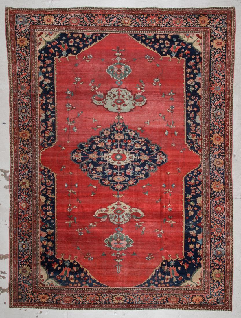 Antique Sarouk Ferahan Rug: 8'5'' x 11'5'' (1 of 5)