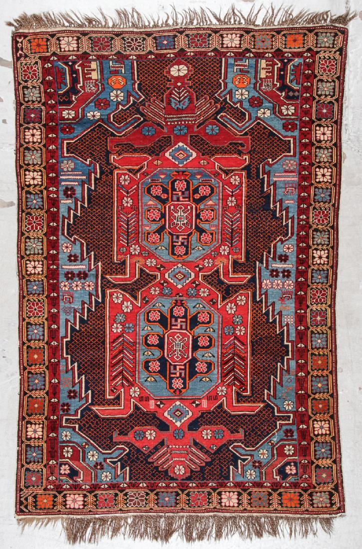Antique Kuba Rug: 4' x 6'1'' (1 of 6)