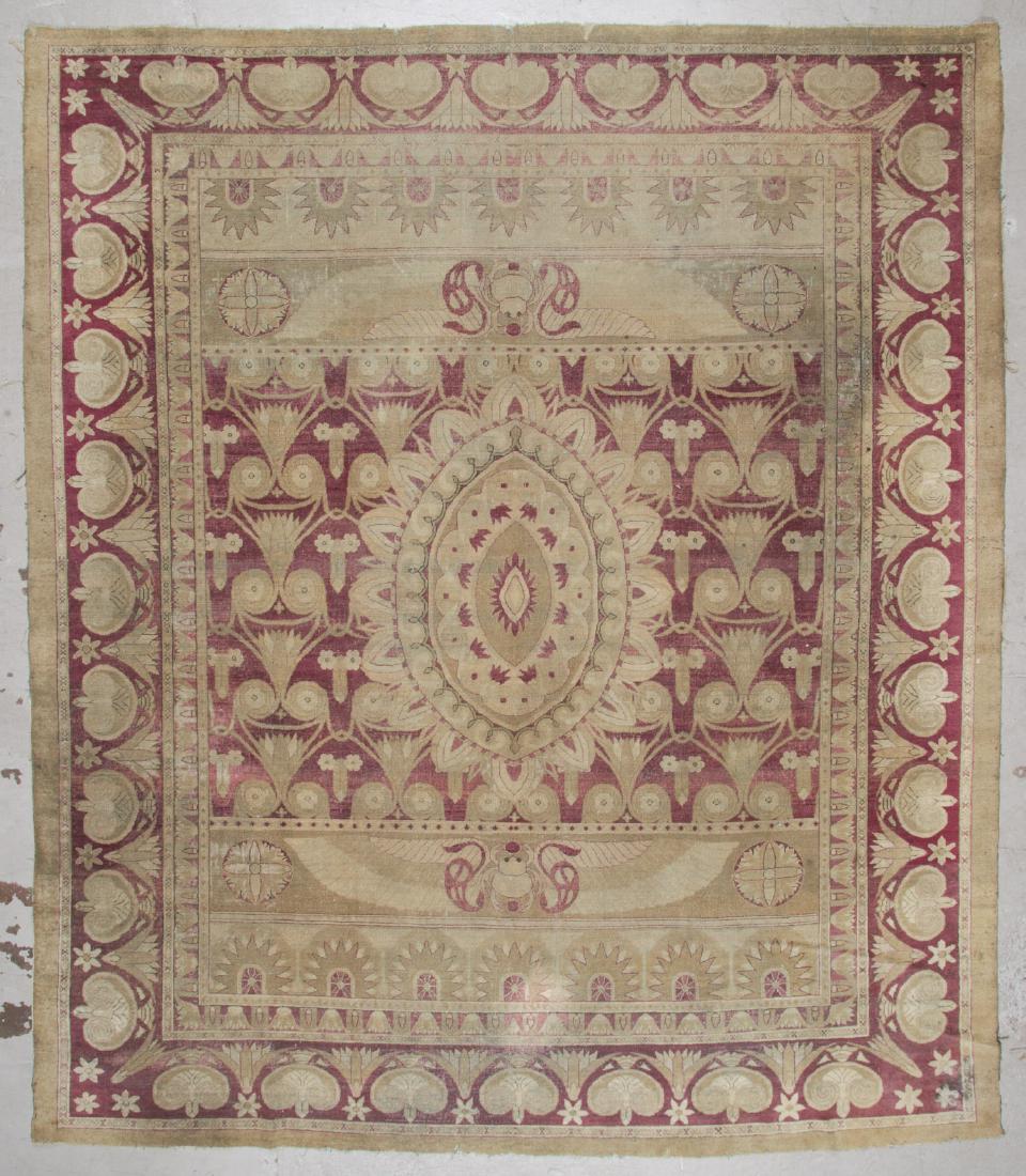 Antique Agra Rug: 9'11'' x 11'7'': Antique Agra Rug, India: 9'11'' x 11'7'' (302 x 353 cm).