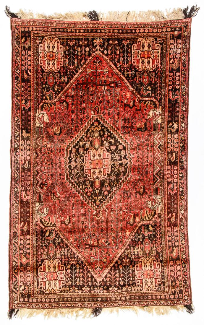 Semi-Antique Shiraz Rug: 4'10'' x 7'9'' (1 of 6)