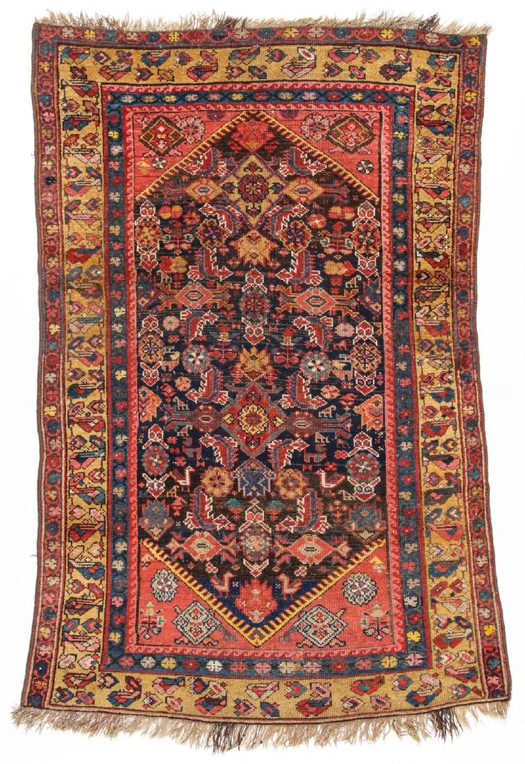 Antique West Persian Kurd Rug: 3'9'' x 5'4'' (1 of 6)
