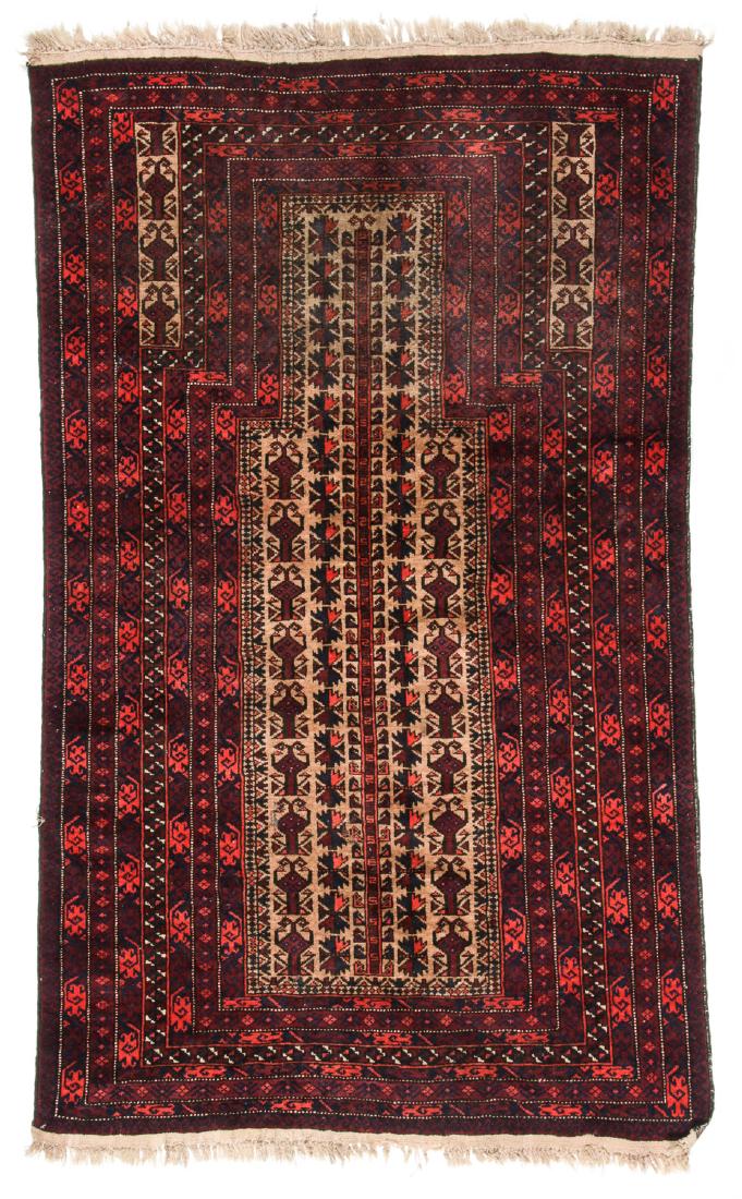 Semi-Antique Beluch Rug: 3'5'' x 5'5'': Semi-Antique Beluch Rug, Afghanistan: 3'5'' x 5'5'' (104 x 165 cm). The Great Cyber Monday No Reserve Rug Auction! No Hidden or Confidential Reserves. Bids Accepted at the Online START PRICE.