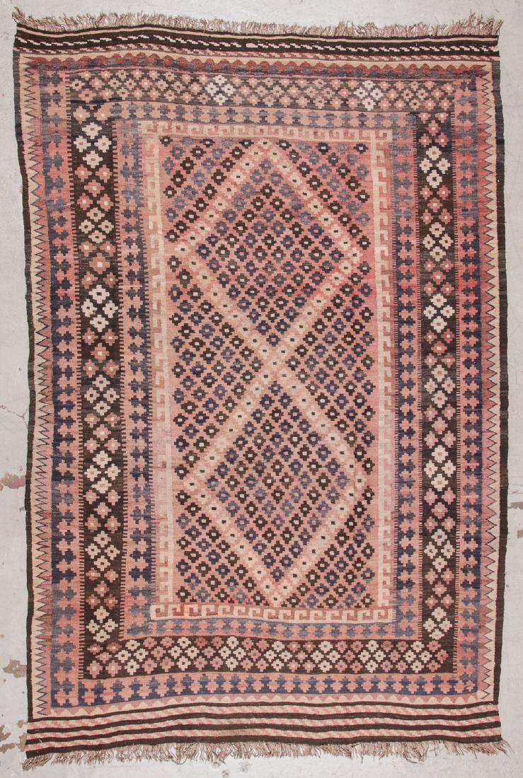 Semi-Antique Afghan Kilim: 6'7'' x 9'10'' (1 of 4)