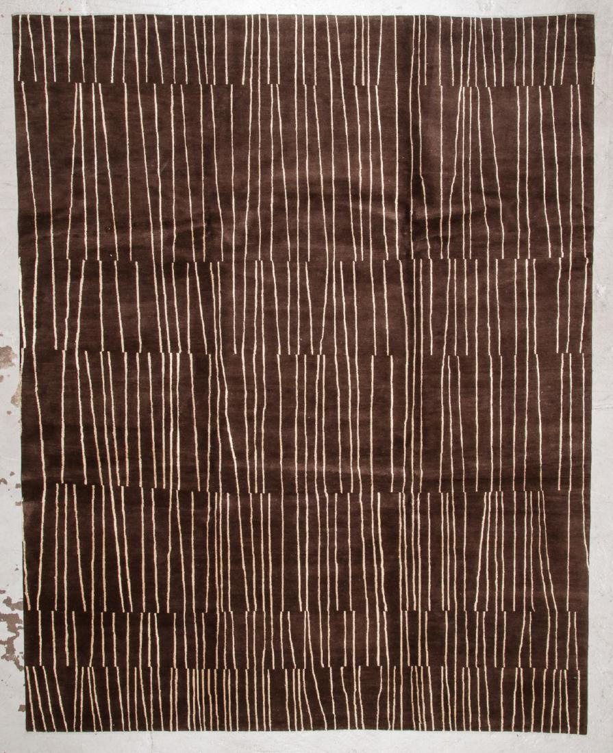 Modern Tibetan Wool & Silk Rug: 8' x 10' (1 of 5)