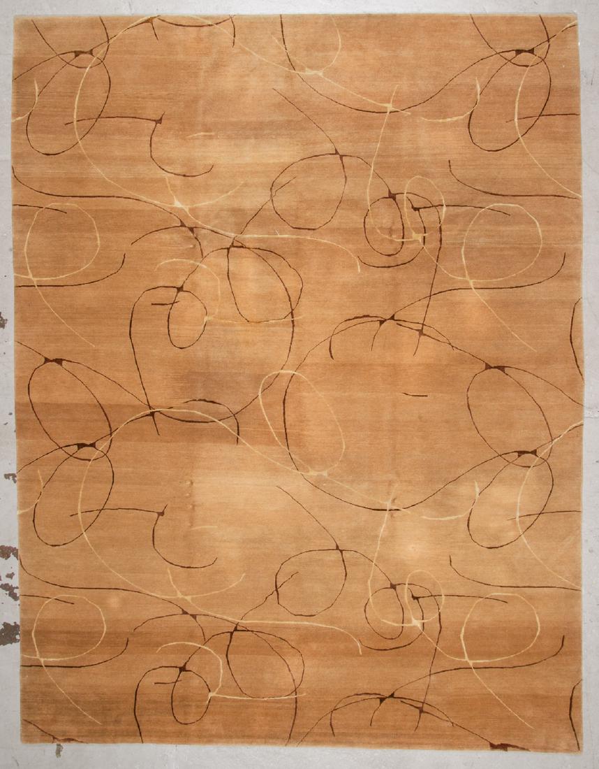 Modern Tibetan Wool & Silk Rug: 9'2'' x 11'10'': Modern Tibetan Wool & Silk Rug, Nepal: 9'2'' x 11'10'' (279 x 361 cm). The Great Cyber Monday No Reserve Rug Auction! No Hidden or Confidential Reserves. Bids Accepted at the Online START PRICE.
