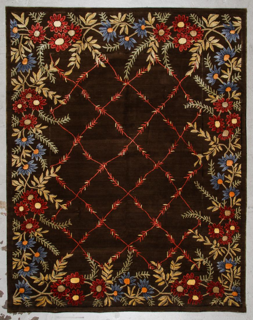 Modern Tibetan Wool & Silk Rug: 8' x 10': Modern Tibetan Wool & Silk Rug, Nepal: 8' x 10' (244 x 305 cm). The Great Cyber Monday No Reserve Rug Auction! No Hidden or Confidential Reserves. Bids Accepted at the Online START PRICE.
