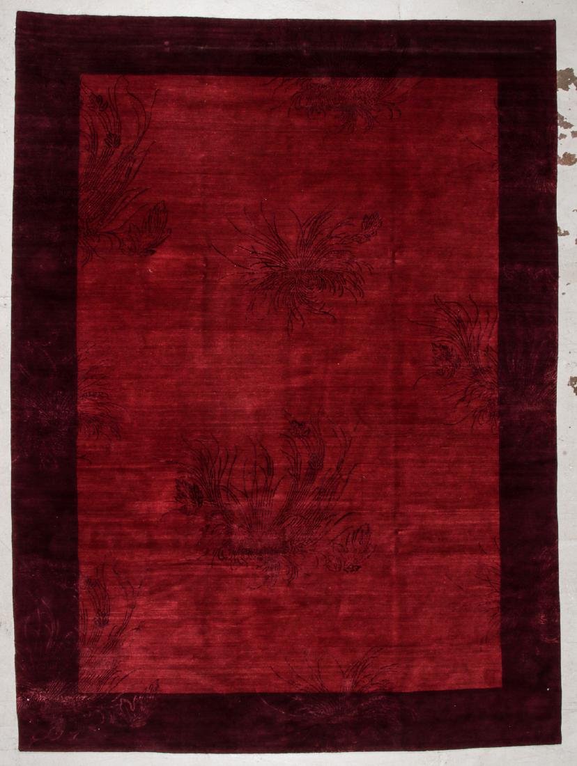 Modern Tibetan Wool & Silk Rug: 9' x 12'1'' (1 of 5)