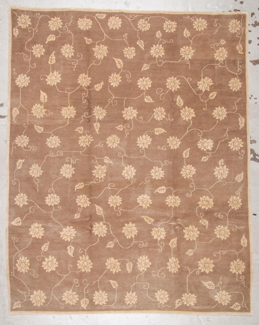 Modern Tibetan Wool & Silk Rug: 8'1'' x 10': Modern Tibetan Wool & Silk Rug, Nepal: 8'1'' x 10' (246 x 305 cm). The Great Cyber Monday No Reserve Rug Auction! No Hidden or Confidential Reserves. Bids Accepted at the Online START PRICE.