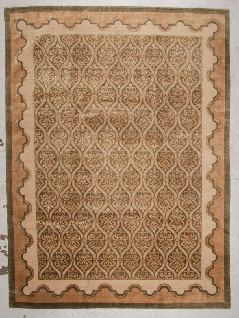 Modern Tibetan Wool & Silk Rug: 9' x 12'2'' (1 of 5)