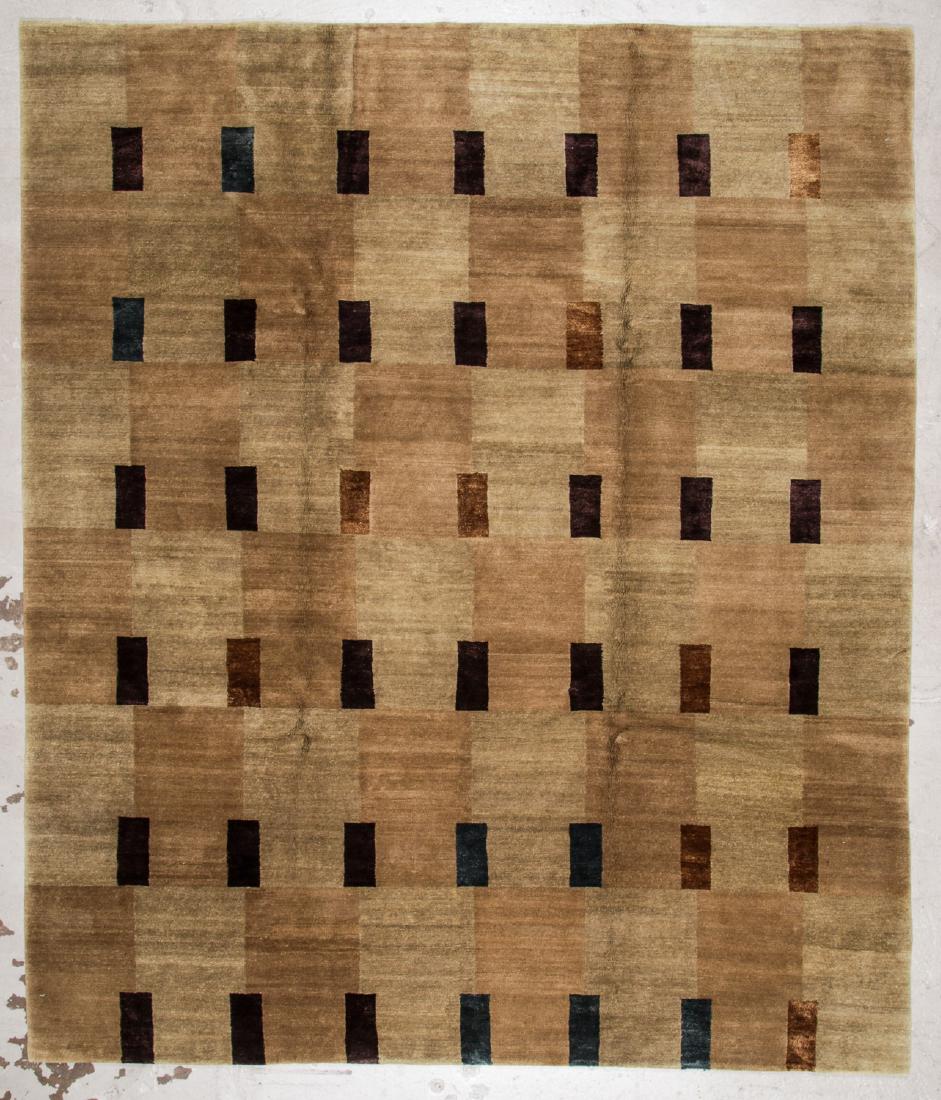 Modern Tibetan Wool & Silk Rug: 8'3'' x 9'8'': Modern Tibetan Wool & Silk Rug, Nepal: 8'3'' x 9'8'' (251 x 295 cm). The Great Cyber Monday No Reserve Rug Auction! No Hidden or Confidential Reserves. Bids Accepted at the Online START PRICE.