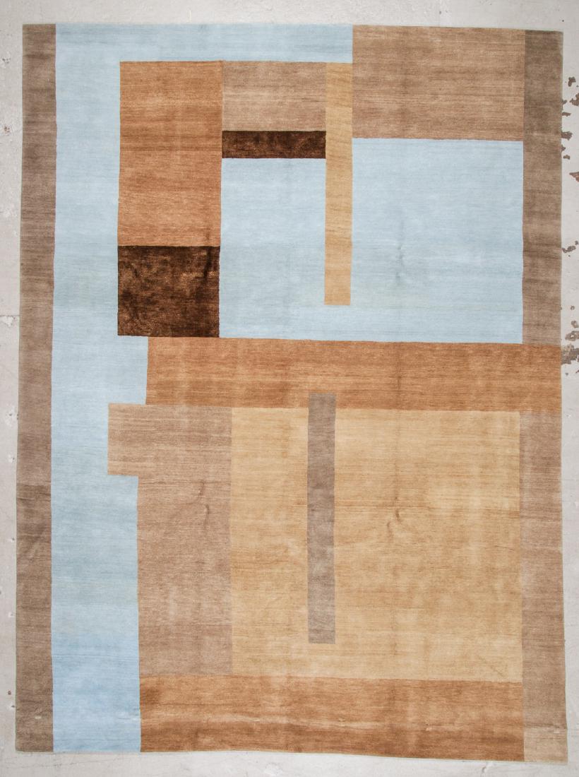 Modern Tibetan Wool & Silk Rug: 9'1'' x 12'1'' (1 of 5)