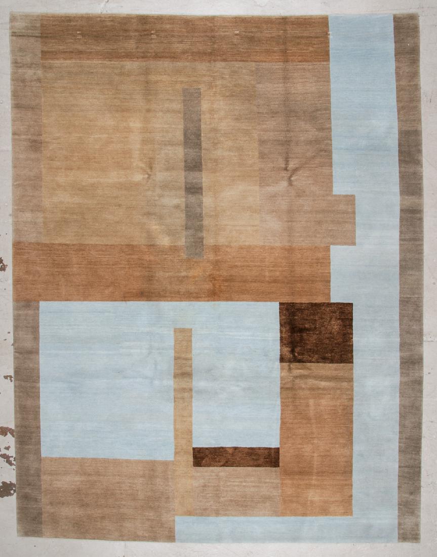 Modern Tibetan Wool & Silk Rug: 9'3'' x 11'3'': Modern Tibetan Wool & Silk Rug, Nepal: 9'3'' x 11'3'' (282 x 343 cm). The Great Cyber Monday No Reserve Rug Auction! No Hidden or Confidential Reserves. Bids Accepted at the Online START PRICE.
