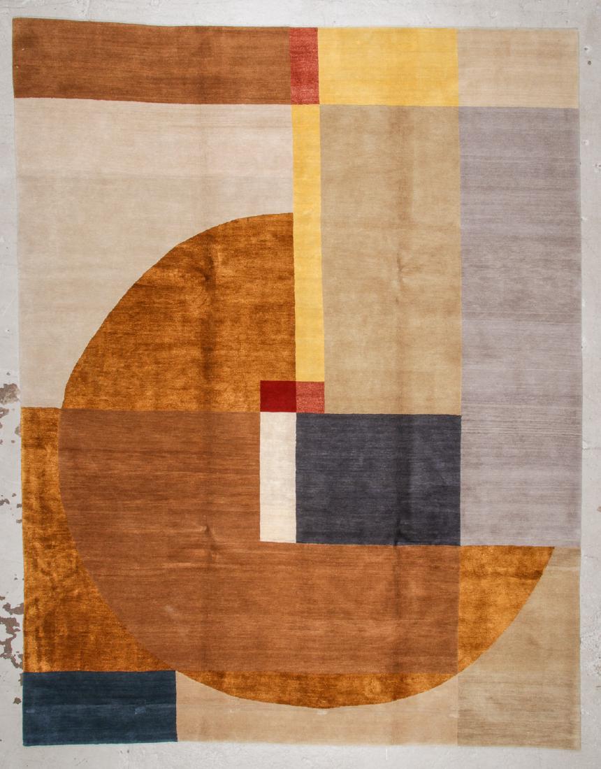 Modern Tibetan Wool & Silk Rug: 9'1'' x 11'7'' (1 of 5)