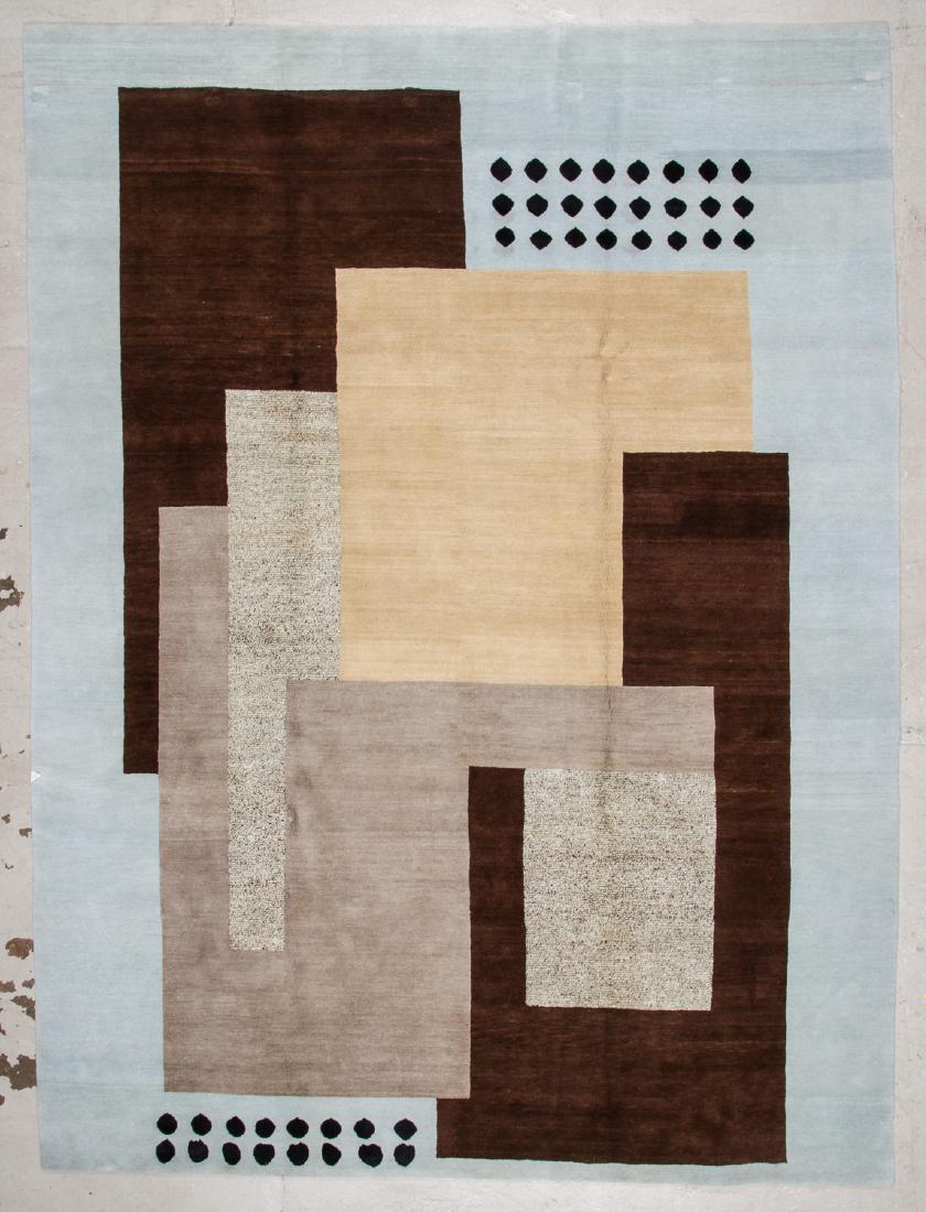 Modern Tibetan Wool & Silk Rug: 9'1'' x 12'1'' (1 of 5)