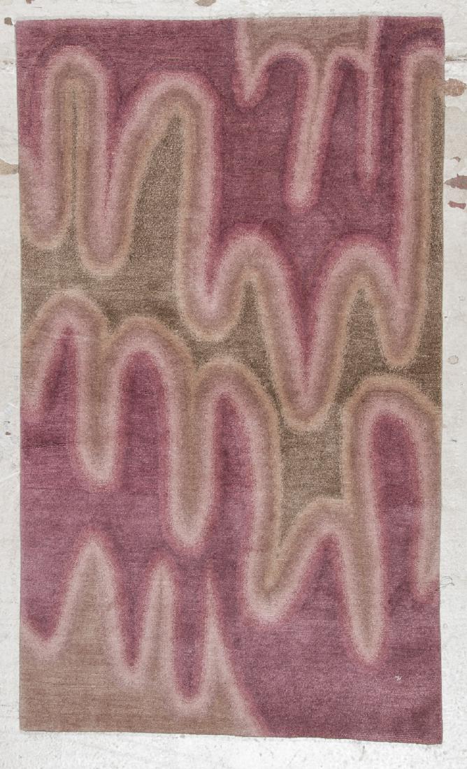 Modern Tibetan Rug: 3' x 5'1'': Modern Tibetan Rug, Nepal: 3' x 5'1'' (91 x 155 cm). The Great Cyber Monday No Reserve Rug Auction! No Hidden or Confidential Reserves. Bids Accepted at the Online START PRICE.