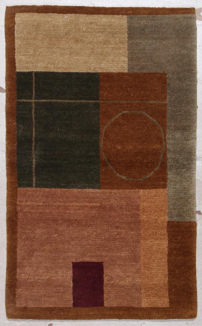 Modern Tibetan Rug, Nepal: 3'0'' x 5'1'': Modern Tibetan Rug, Nepal: 3'0'' x 5'1'' (91 x 155 cm). The Great Cyber Monday No Reserve Rug Auction! No Hidden or Confidential Reserves. Bids Accepted at the Online START PRICE.