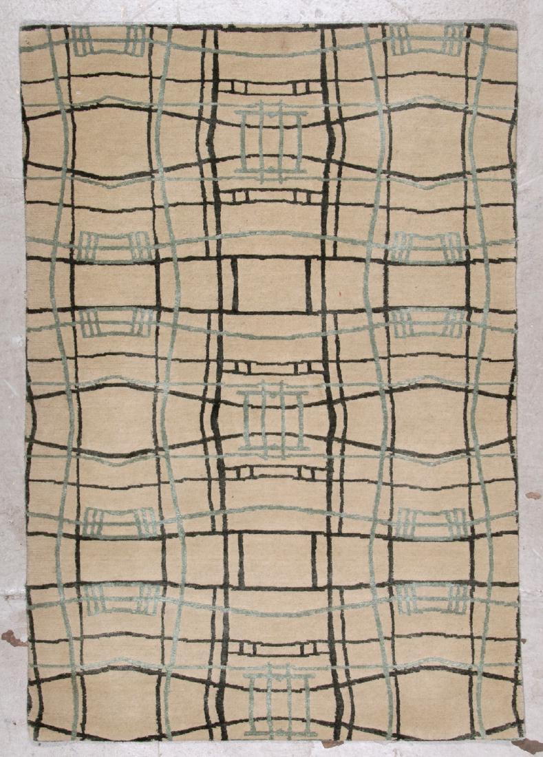 Modern Tibetan Rug: 3'0'' x 5'0'': Modern Tibetan Rug, Nepal: 3'0'' x 5'0'' (91 x 152 cm). The Great Cyber Monday No Reserve Rug Auction! No Hidden or Confidential Reserves. Bids Accepted at the Online START PRICE.