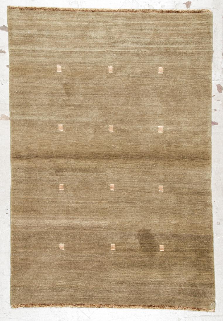 Modern Tibetan Wool & Silk Rug: 4' x 5'11'': Modern Tibetan Wool & Silk Rug, Nepal: 4' x 5'11'' (122 x 180 cm). The Great Cyber Monday No Reserve Rug Auction! No Hidden or Confidential Reserves. Bids Accepted at the Online START PRICE.