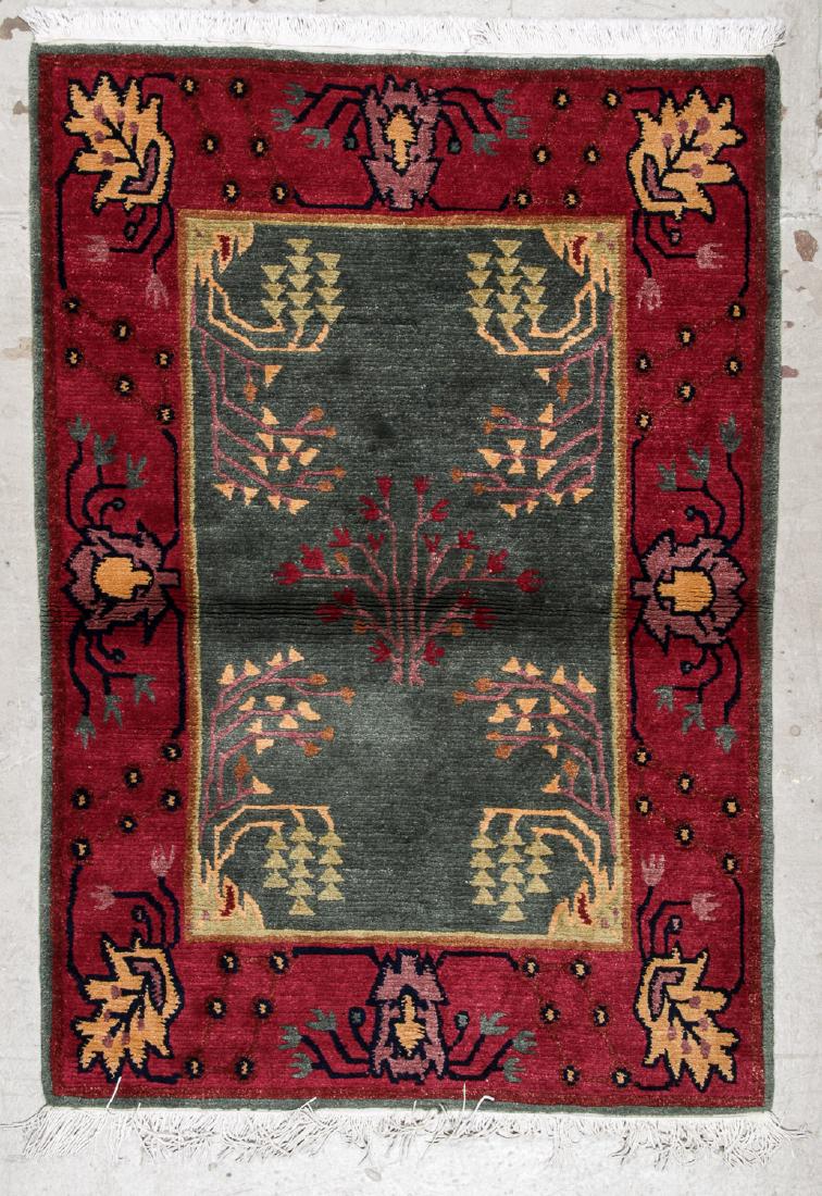 Modern Tibetan Rug: 4'2'' x 5'10'': Modern Tibetan Rug, Nepal: 4'2'' x 5'10'' (127 x 178 cm). The Great Cyber Monday No Reserve Rug Auction! No Hidden or Confidential Reserves. Bids Accepted at the Online START PRICE.