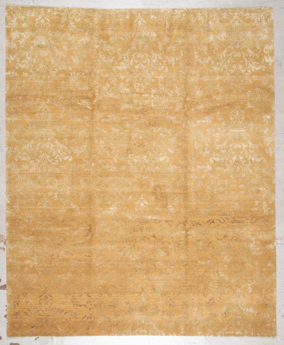 Modern Tibetan Wool & Silk Rug: 8' x 9'9'': Modern Tibetan Wool & Silk Rug, Nepal: 8' x 9'9'' (244 x 297 cm). The Great Cyber Monday No Reserve Rug Auction! No Hidden or Confidential Reserves. Bids Accepted at the Online START PRICE.