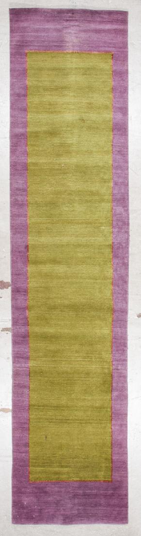 Modern Tibetan Wool & Silk Rug: 3' x 13'4'' (1 of 5)