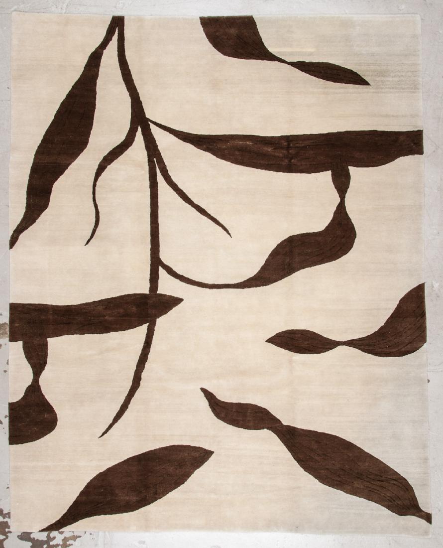Modern Tibetan Wool & Silk Rug: 8'1'' x 9'11'': Modern Tibetan Wool & Silk Rug, Nepal: 8'1'' x 9'11'' (246 x 302 cm). The Great Cyber Monday No Reserve Rug Auction! No Hidden or Confidential Reserves. Bids Accepted at the Online START PRICE.