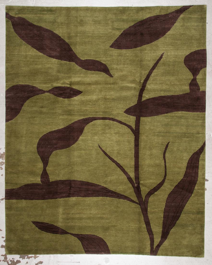 Modern Tibetan Wool & Silk Rug: 8'1'' x 9'11'': Modern Tibetan Wool & Silk Rug, Nepal: 8'1'' x 9'11'' (246 x 302 cm). The Great Cyber Monday No Reserve Rug Auction! No Hidden or Confidential Reserves. Bids Accepted at the Online START PRICE.