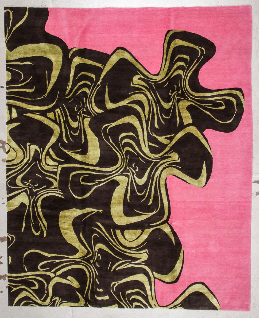 Modern Tibetan Wool & Silk Rug: 8'2'' x 9'11'' (1 of 5)