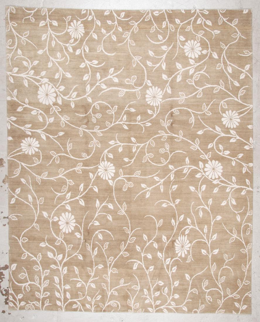 Modern Tibetan Wool & Silk Rug: 8'1'' x 10': Modern Tibetan Wool & Silk Rug, Nepal: 8'1'' x 10' (246 x 305 cm). The Great Cyber Monday No Reserve Rug Auction! No Hidden or Confidential Reserves. Bids Accepted at the Online START PRICE.
