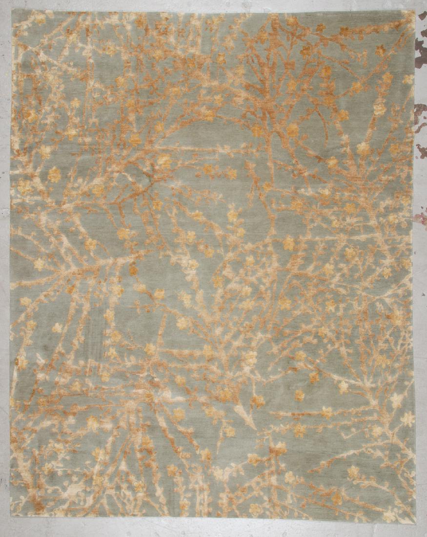 Modern Tibetan Wool & Silk Rug: 7'11'' x 9'11'': Modern Tibetan Wool & Silk Rug, Nepal: 7'11'' x 9'11'' (241 x 302 cm). The Great Cyber Monday No Reserve Rug Auction! No Hidden or Confidential Reserves. Bids Accepted at the Online START PRICE.