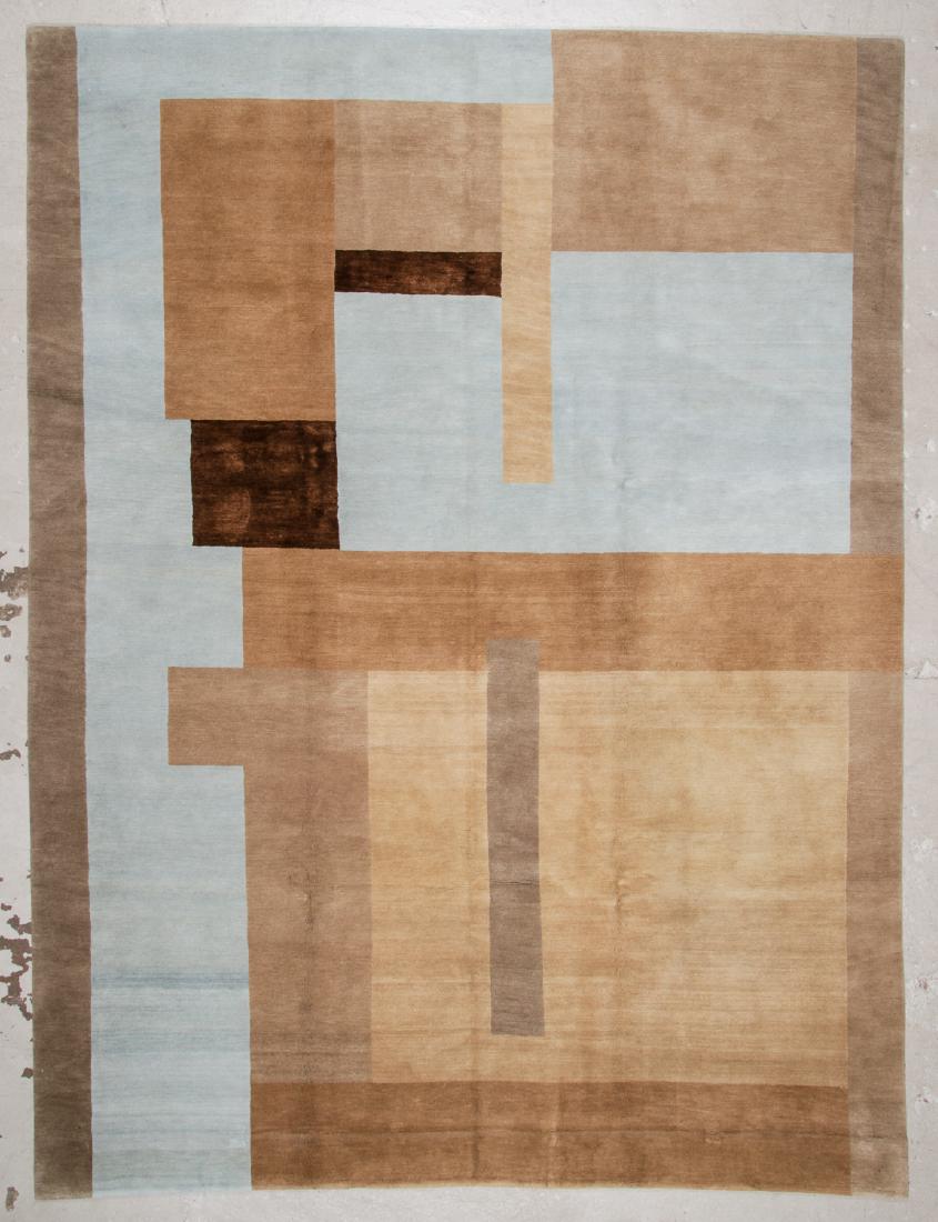 Modern Tibetan Wool & Silk Rug: 8'11'' x 11'10'': Modern Tibetan Wool & Silk Rug, Nepal: 8'11'' x 11'10'' (272 x 361 cm). The Great Cyber Monday No Reserve Rug Auction! No Hidden or Confidential Reserves. Bids Accepted at the Online START PRICE.