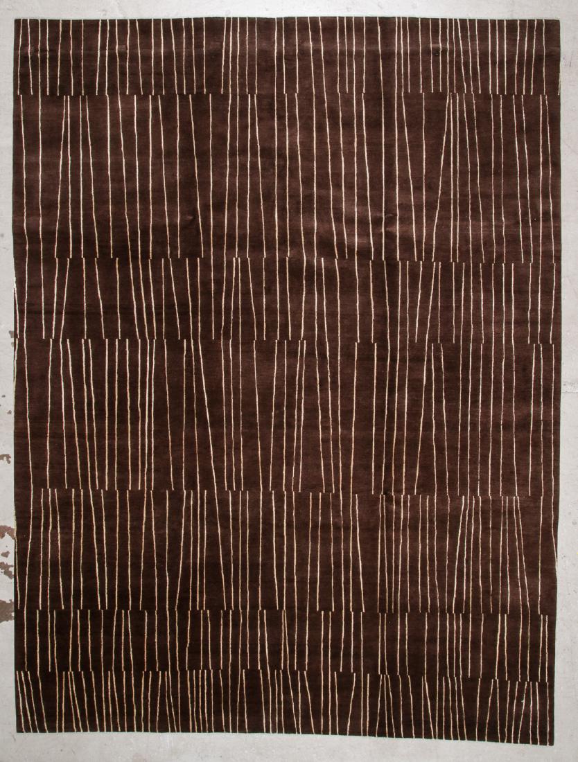 Modern Tibetan Wool & Silk Rug: 9' x 11'9'' (1 of 5)